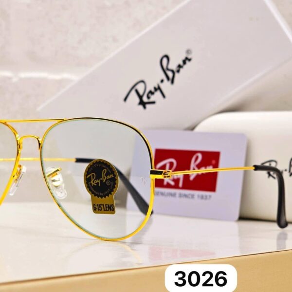 Ray-Ban Gold Aviator Clear Glasses – Premium Metal Frame