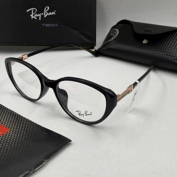 Ray-Ban Tech Series Cat-Eye Eyeglass Frame for Women – Black & Gold