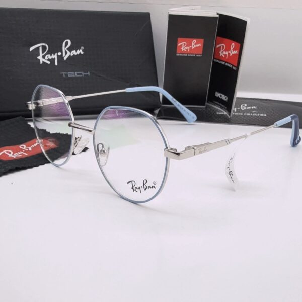Ray-Ban Round Metal Eyeglass Frame – Silver & Sky Blue