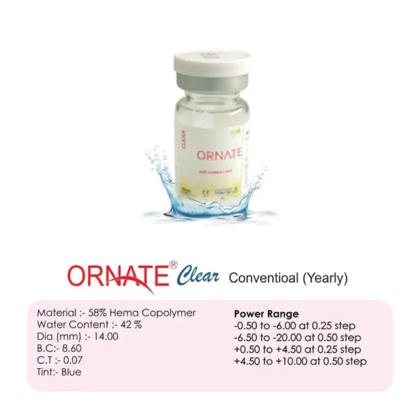 Ornate Toric Yearly Contact Lens (1 Pair)